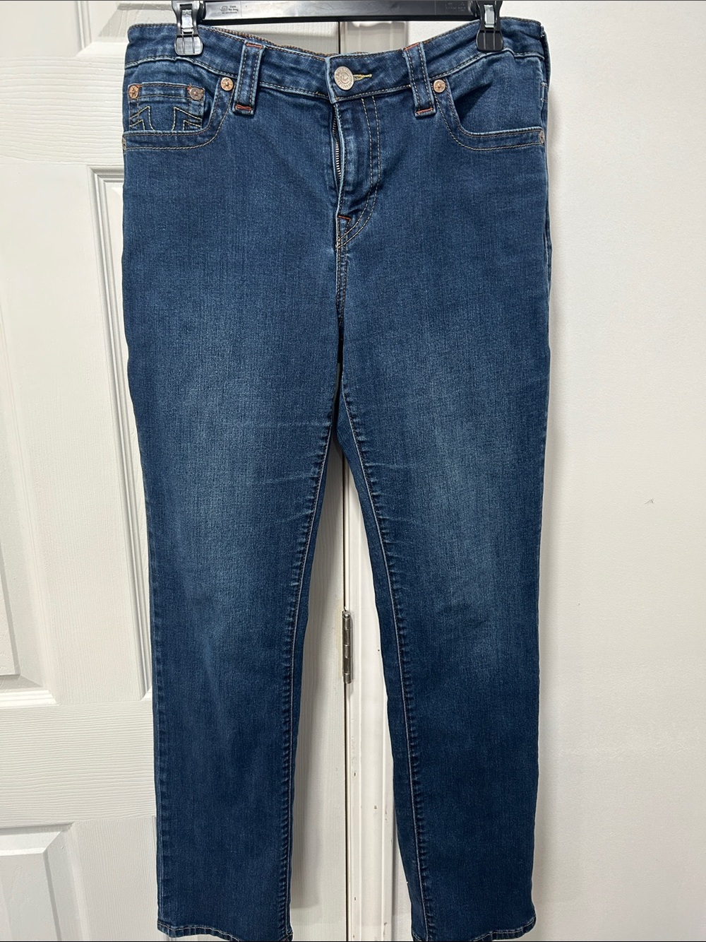 True Religion Women's Skinny Jeans in Dark Blue Wash